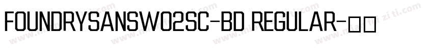 FoundrySansW02SC-Bd Regular字体转换
